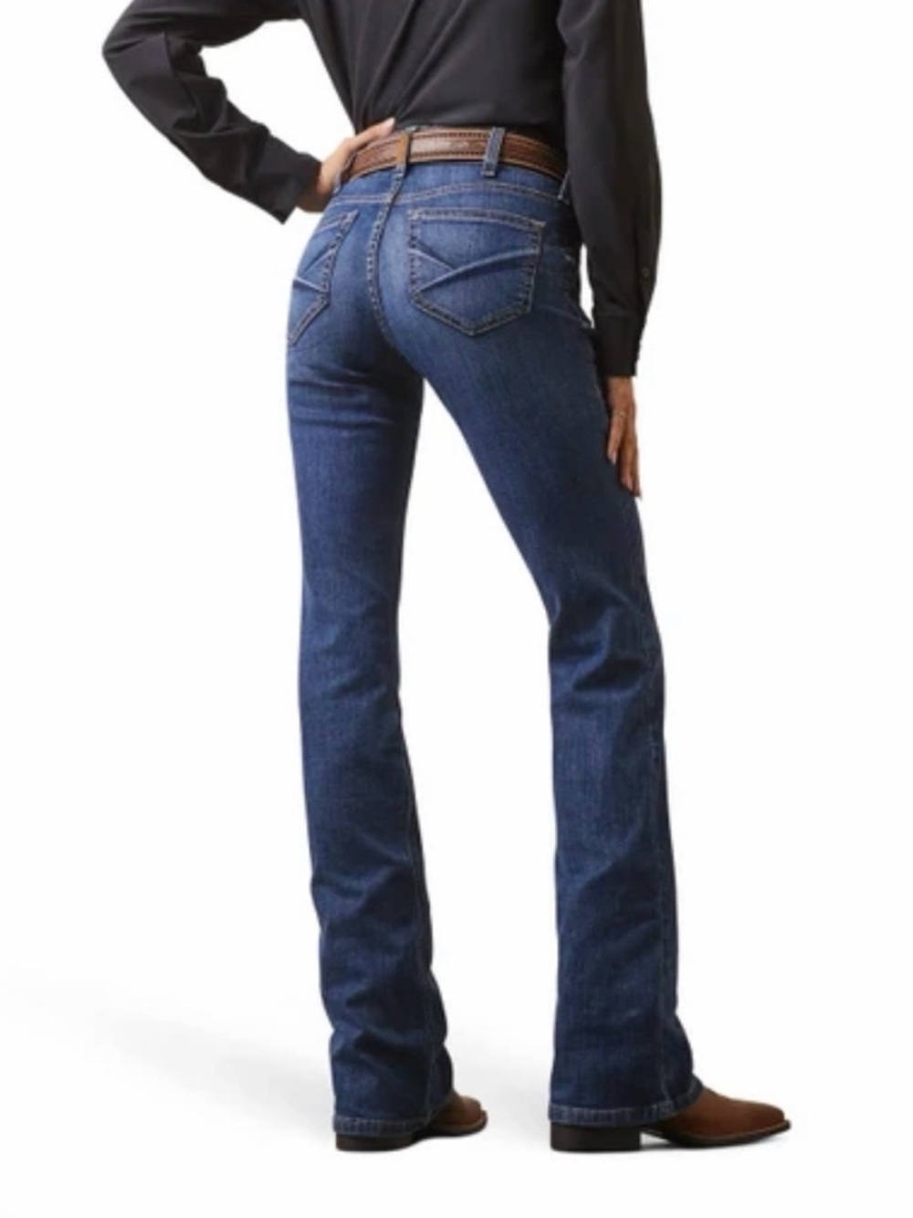 Ariat REAL Leila Perfect Rise Blue Bootcut Denim Jeans Irvine Women’s Size 28 S - Picture 2 of 11
